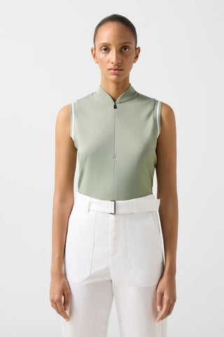 Evi1 Functional Sleeveless Polo Shirt